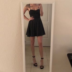 Black back zipper dress